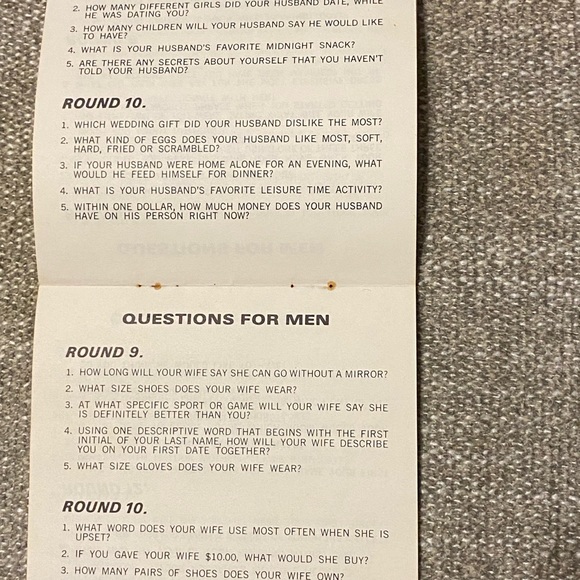 Vintage 1967 Newlywed Game Question Booklet by Frank Bresee&Gary Smith USA - Picture 5 of 7
